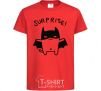 Kids T-shirt Bat cat red фото