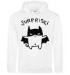 Men`s hoodie Bat cat White фото