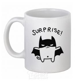 Ceramic mug BATMAN costume underneath the clothes White фото