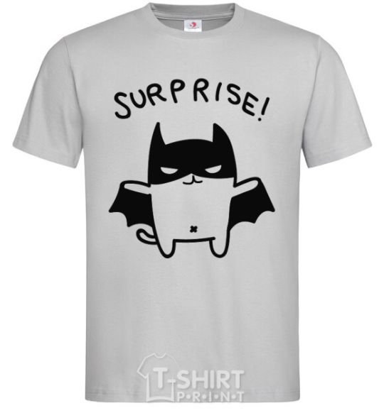 Men's T-Shirt Bat cat grey фото