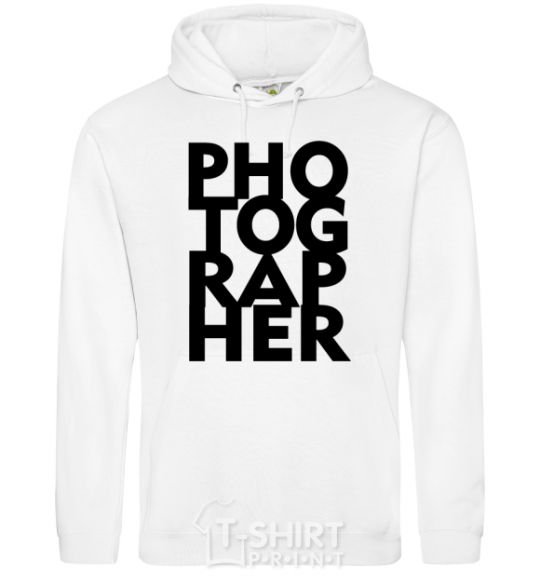 Men`s hoodie Photographer V.1 White фото