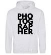 Men`s hoodie Photographer V.1 sport-grey фото