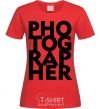 Женская футболка Photographer V.1 Красный фото