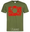 Men's T-Shirt I love photography millennial-khaki фото