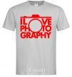 Men's T-Shirt I love photography grey фото