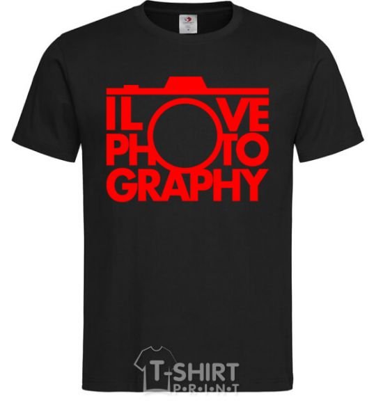 Men's T-Shirt I love photography black фото