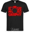 Men's T-Shirt I love photography black фото