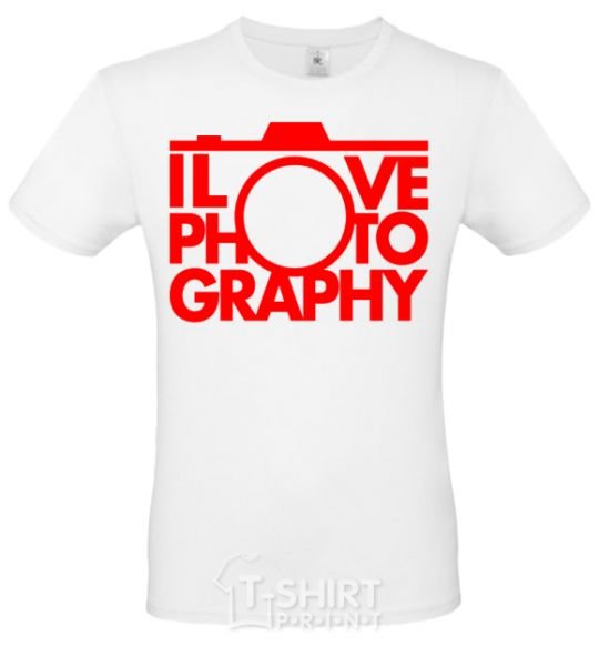 Men's T-Shirt I love photography White фото