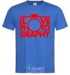 Men's T-Shirt I love photography royal-blue фото