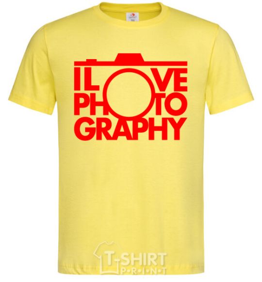 Men's T-Shirt I love photography cornsilk фото