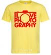 Men's T-Shirt I love photography cornsilk фото