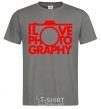 Men's T-Shirt I love photography dark-grey фото