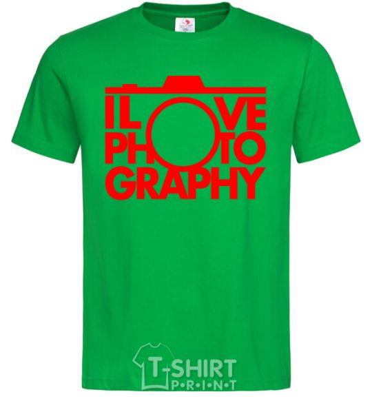 Men's T-Shirt I love photography kelly-green фото