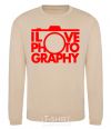 Sweatshirt I love photography sand фото