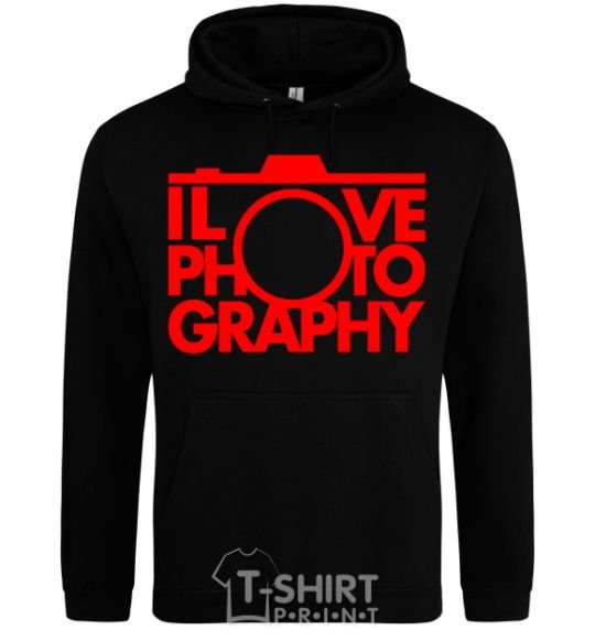 Men`s hoodie I love photography black фото