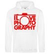 Men`s hoodie I love photography White фото