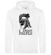 Men`s hoodie I shoot people White фото