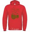 Men`s hoodie Just say cheese bright-red фото