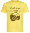 Men's T-Shirt Just say cheese cornsilk фото