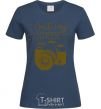 Women's T-shirt Just say cheese navy-blue фото