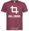 Men's T-Shirt Oh crop burgundy фото