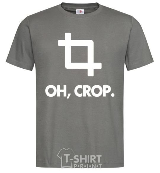 Men's T-Shirt Oh crop dark-grey фото