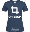 Women's T-shirt Oh crop navy-blue фото