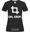 Women's T-shirt Oh crop black фото