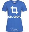 Women's T-shirt Oh crop royal-blue фото