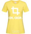 Женская футболка Oh crop Лимонный фото