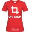 Women's T-shirt Oh crop red фото