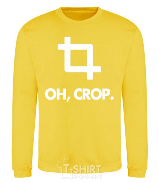 Sweatshirt Oh crop yellow фото