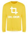 Sweatshirt Oh crop yellow фото