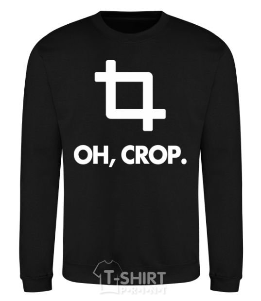 Sweatshirt Oh crop black фото