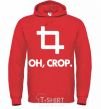 Men`s hoodie Oh crop bright-red фото