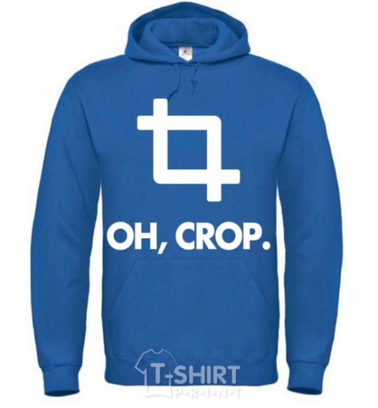 Men`s hoodie Oh crop royal фото