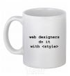 Ceramic mug Web designers do it with style White фото