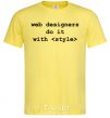 Мужская футболка Web designers do it with style Лимонный фото