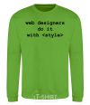 Sweatshirt Web designers do it with style orchid-green фото