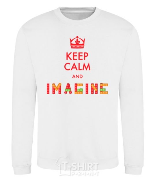 Свитшот Keep calm and imagine Белый фото