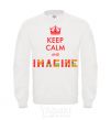 Свитшот Keep calm and imagine Белый фото