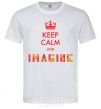 Men's T-Shirt Keep calm and imagine White фото