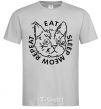 Men's T-Shirt Eat sleep meow repeat grey фото