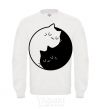 Sweatshirt Cat black and white White фото