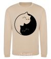 Sweatshirt Cat black and white sand фото