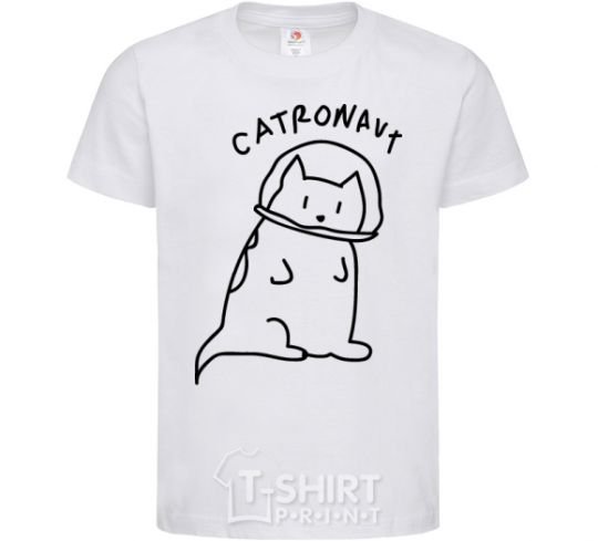 Kids T-shirt Catronaut White фото