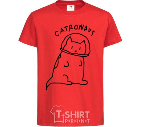 Kids T-shirt Catronaut red фото