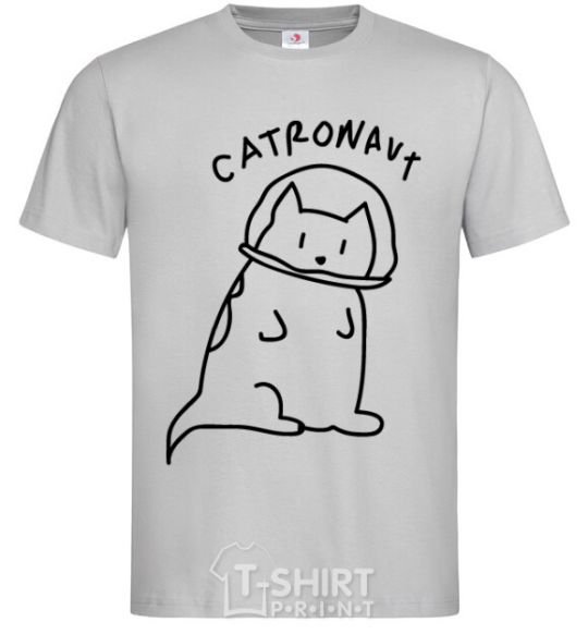 Men's T-Shirt Catronaut grey фото