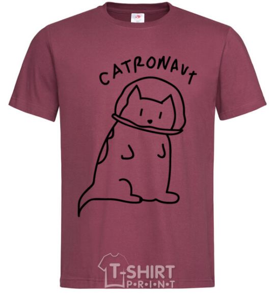 Men's T-Shirt Catronaut burgundy фото