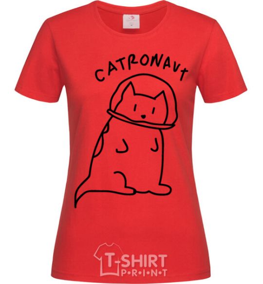 Женская футболка Catronaut Красный фото